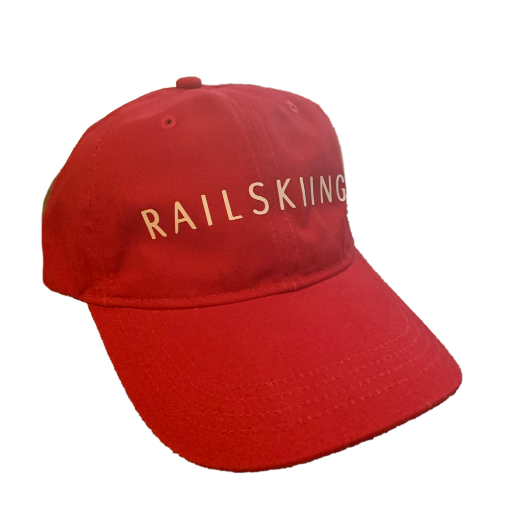 Red RAILSKIING Hat