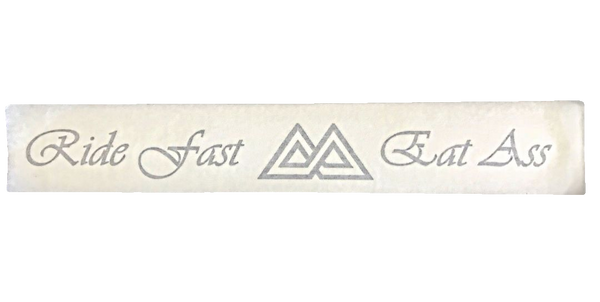 RiDE FAST EAT A$$ Sticker - Black